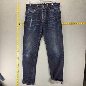 Japan Blue Jeans Mens 31x34 JBO-630 Slim Dark Wash Whiskers Honeycomb Indigo
